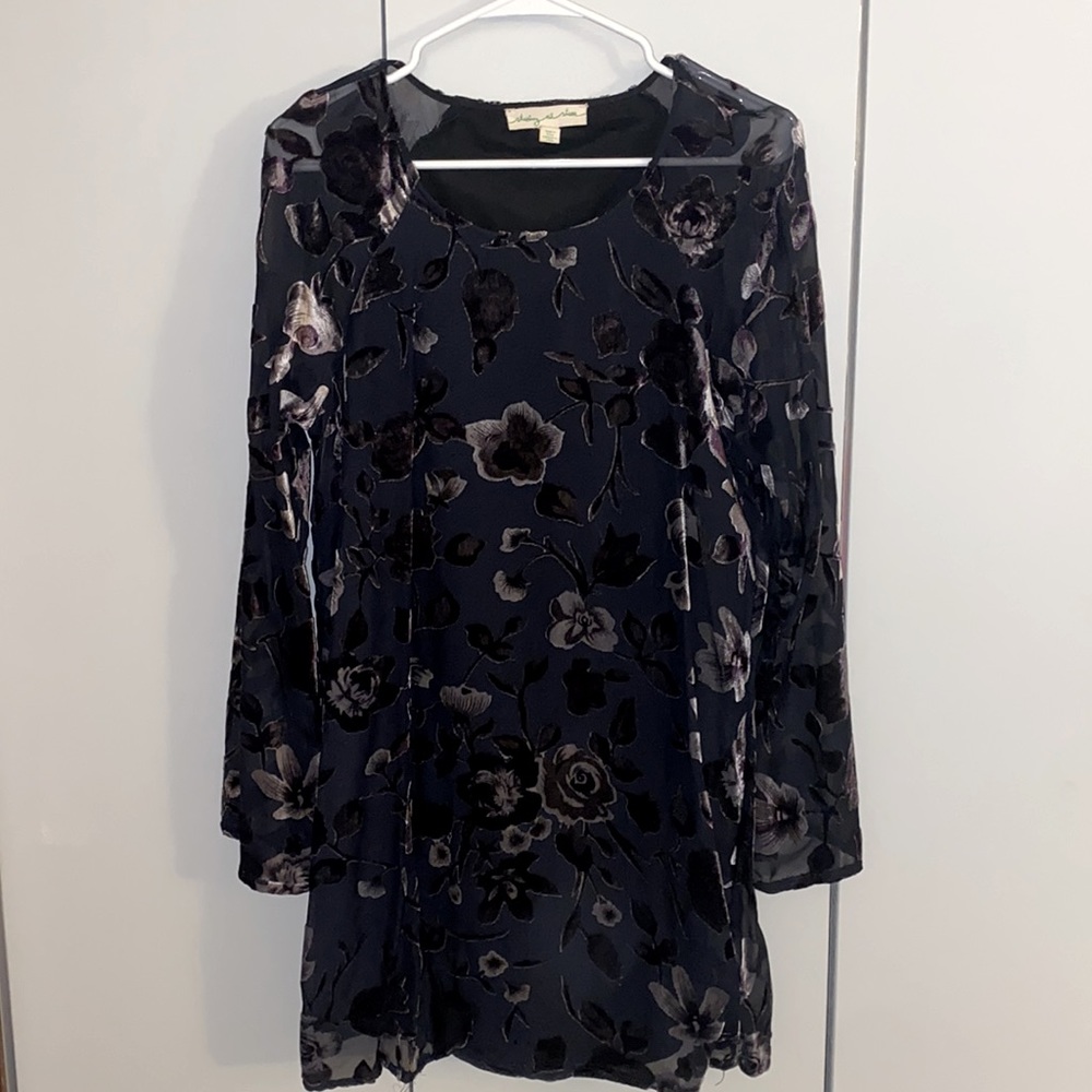 Velvet Burnout Dress - Urban Outfitters - M